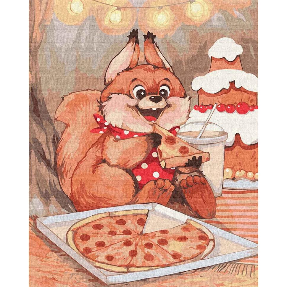 Картина по номерам Идейка Вкусности для белочки 40x50 см (KHO2374)