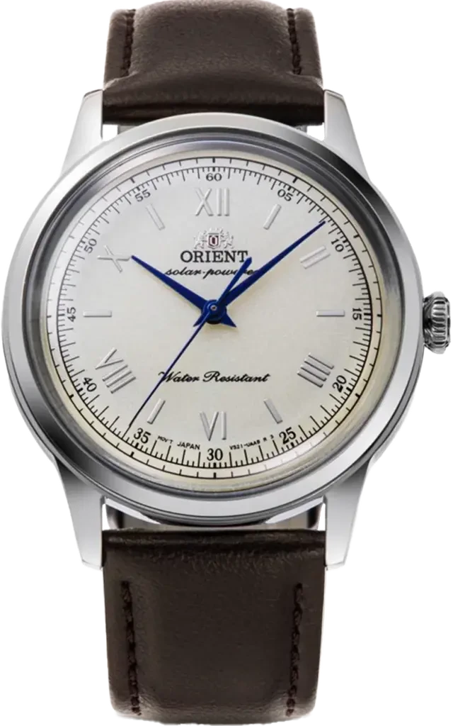 Наручний годинник чоловічий Orient Bambino Solar Quartz RA-WK0003G10B з сталевим корпусом/сапфіровим склом WR 30 м Срібний (3142429139) Наручний годинник чоловічий Orient Bambino Solar Quartz RA-WK0003G10B з сталевим корпусом/сапфіровим склом WR 30 м Срібний (3142429139)