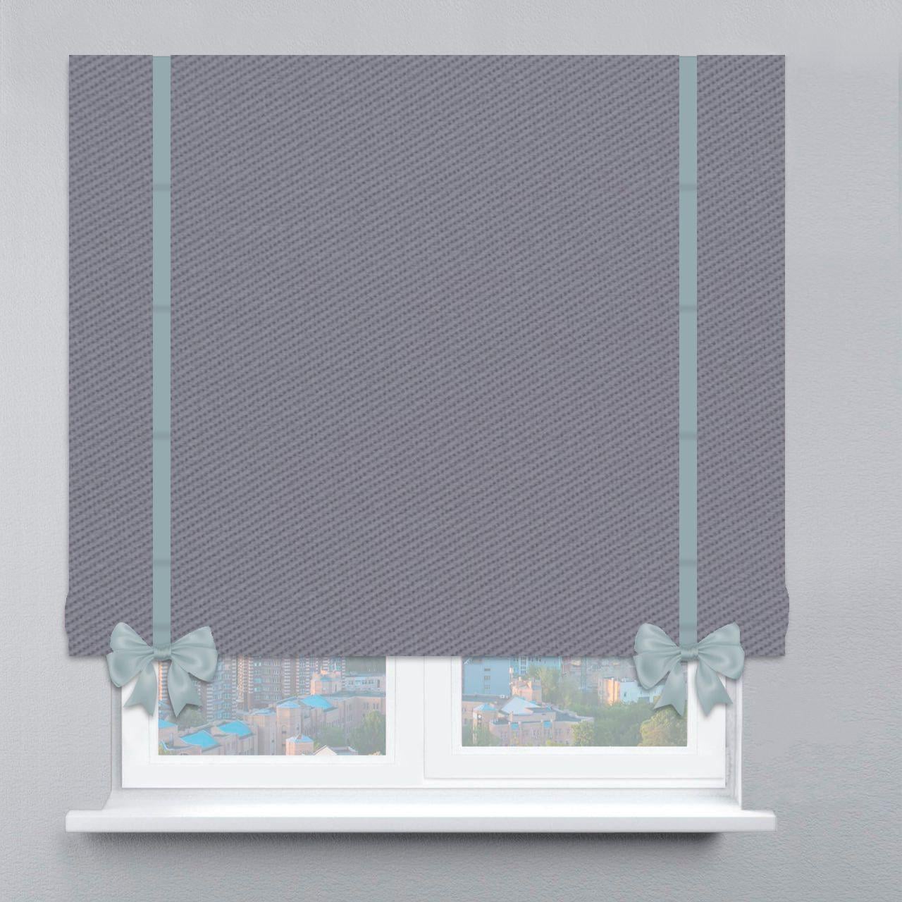 Римская штора блэкаут с лентой и бантом 180х170 см Графитовый