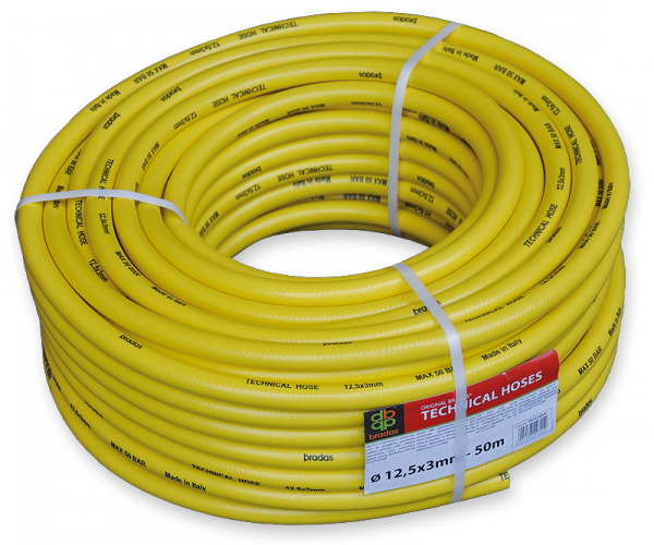 Шланг технічний Bradas 12,5х3 мм 17 BAR бухта 50 м Yellow