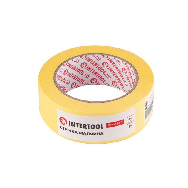 Малярна стрічка Intertool DM-3840 38 мм 40 м Жовтий (DM-3840)