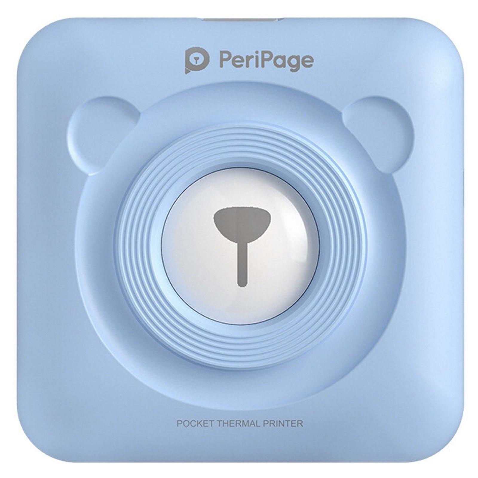 Термопринтер для смартфона PeriPage A6 портативний з Bluetooth Блакитний
