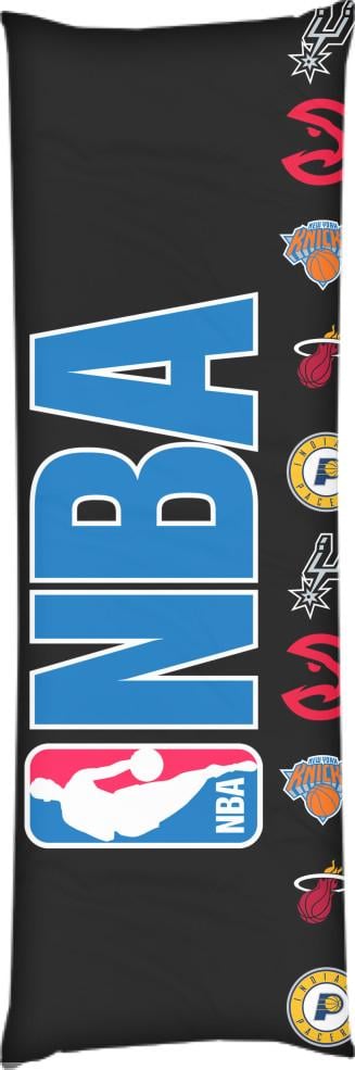 Подушка дакимакура NBA Логотипы 2 40x100 см (13533825)