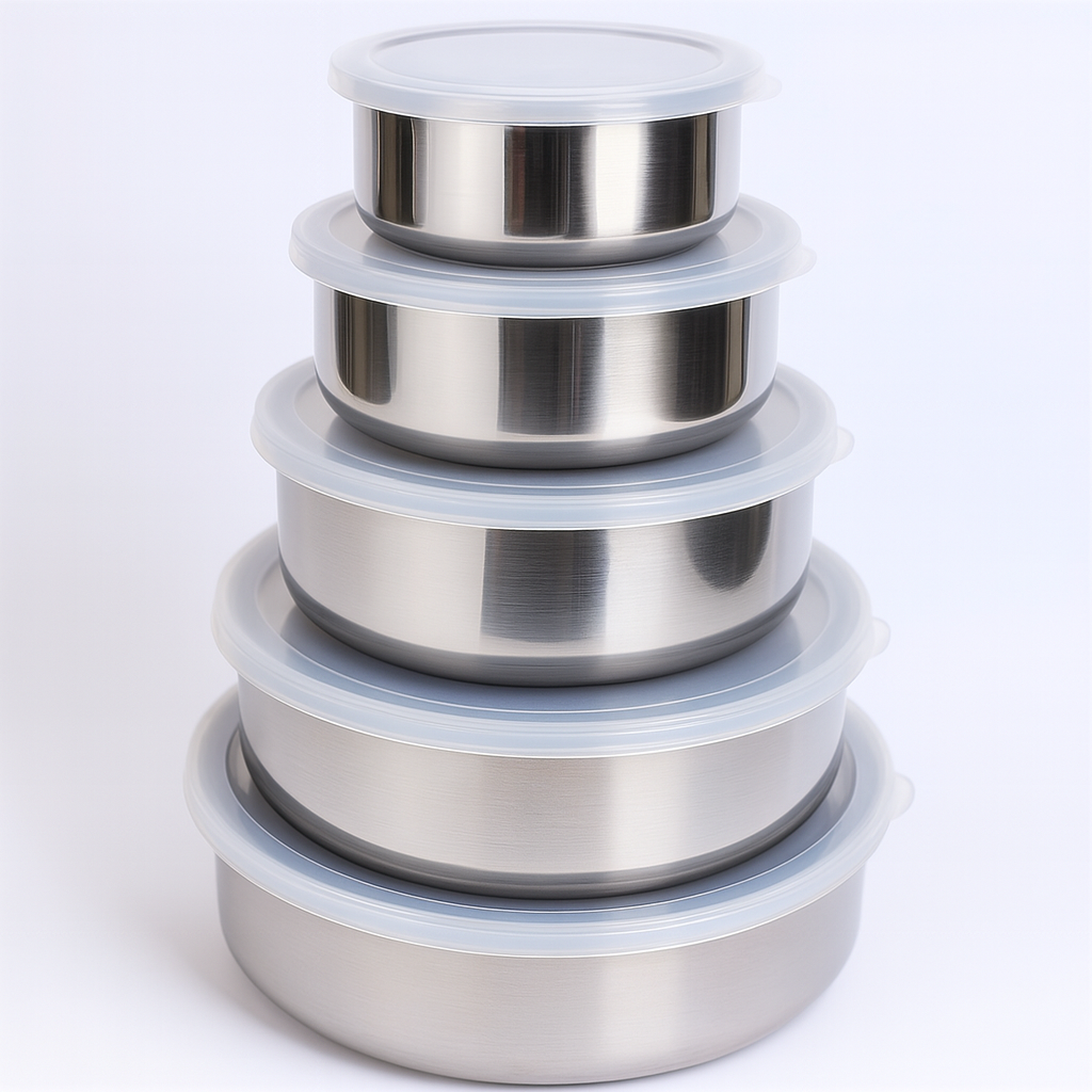 Набір харчових контейнерів UNIQUE UN-1515 із нержавіючої сталі з герметичними кришками 5 шт. (28838554)