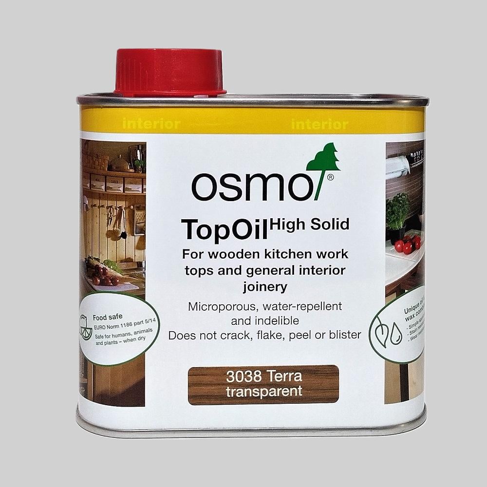 Масло с твердым воском Osmo TopOil для деревянных столешниц и мебели 0,5 л Терра (3038)