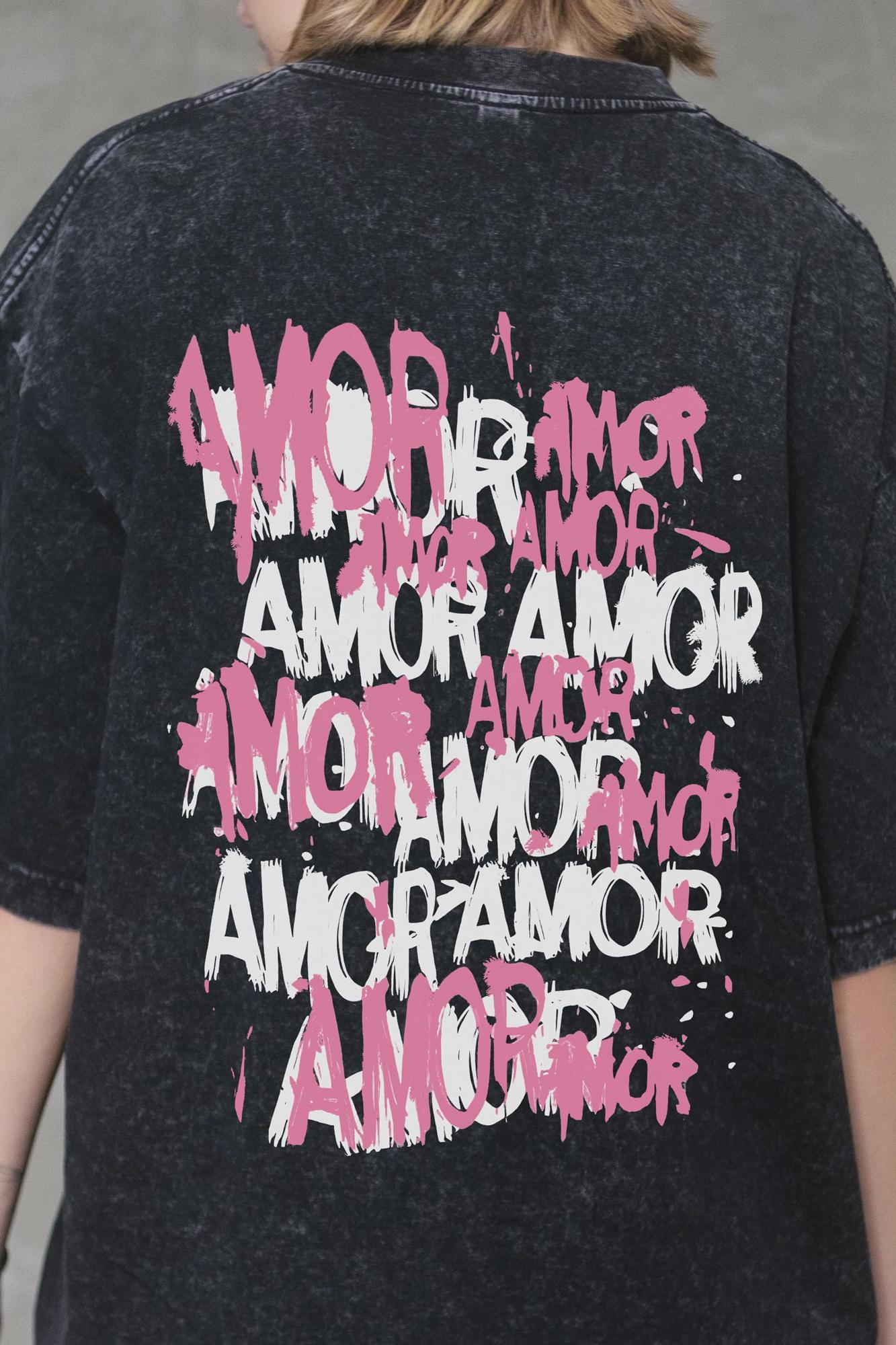 Футболка оверсайз Without Washed Amor L/XL Black (L/XL8056314 8056315) - фото 6