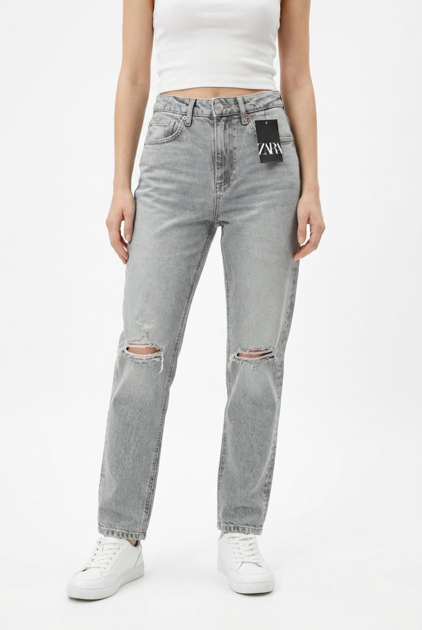 Джинси для дівчини Straight Leg Zara 158 см 12-13 р. Сірий (35890084)