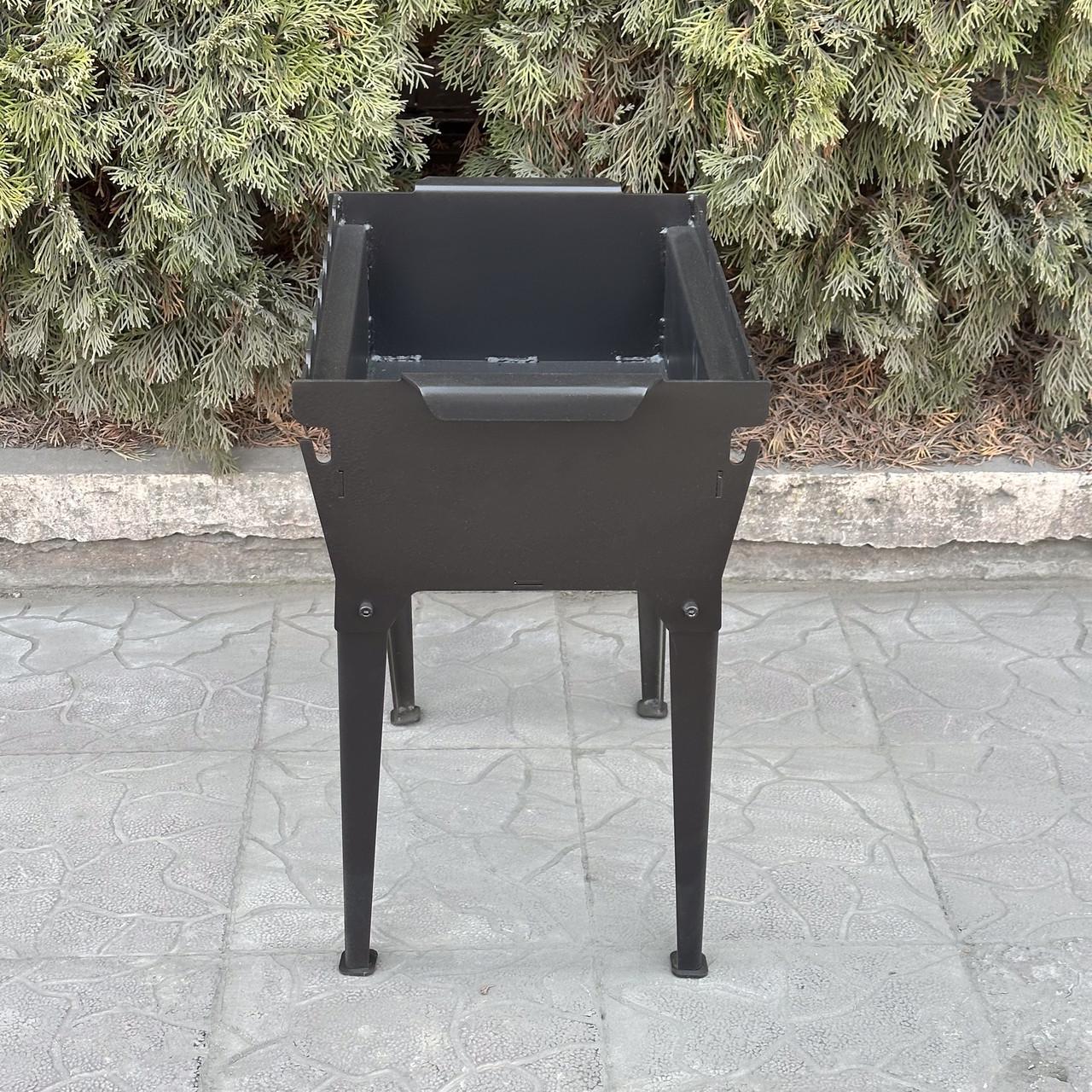 Мангал Metalzavod Тесей на 6 шампурів 3 мм на ніжках 47,6х33х52,8 см (MNG6-3) - фото 4 Мангал Metalzavod Тесей на 6 шампурів 3 мм на ніжках 47,6х33х52,8 см (MNG6-3) - фото 4