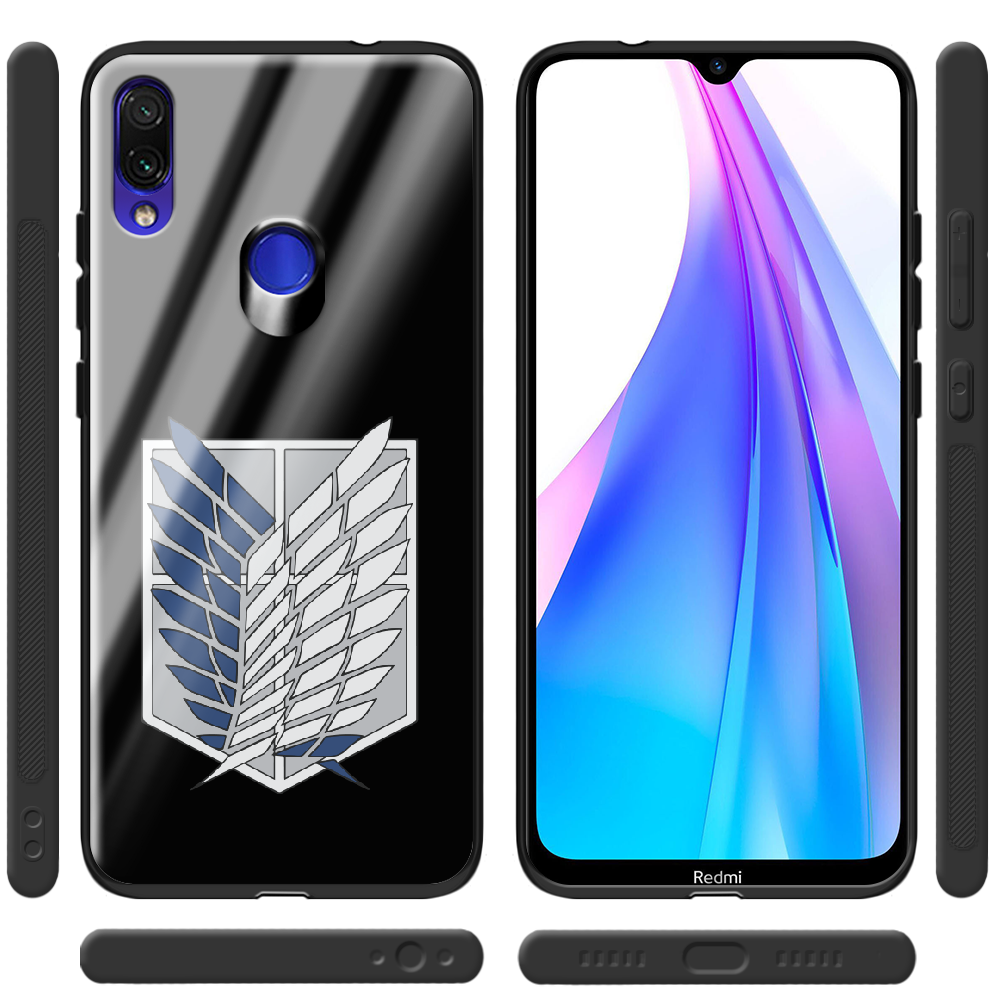 Чехол Boxface Xiaomi Redmi Note 7 Атака Титанов Крылья Свободы Черный силикон со стеклом (36202-bk88-37748) - фото 2 Чехол Boxface Xiaomi Redmi Note 7 Атака Титанов Крылья Свободы Черный силикон со стеклом (36202-bk88-37748) - фото 2