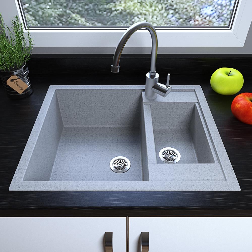 Мийка кухонна Grant Duplex Світло-сірий