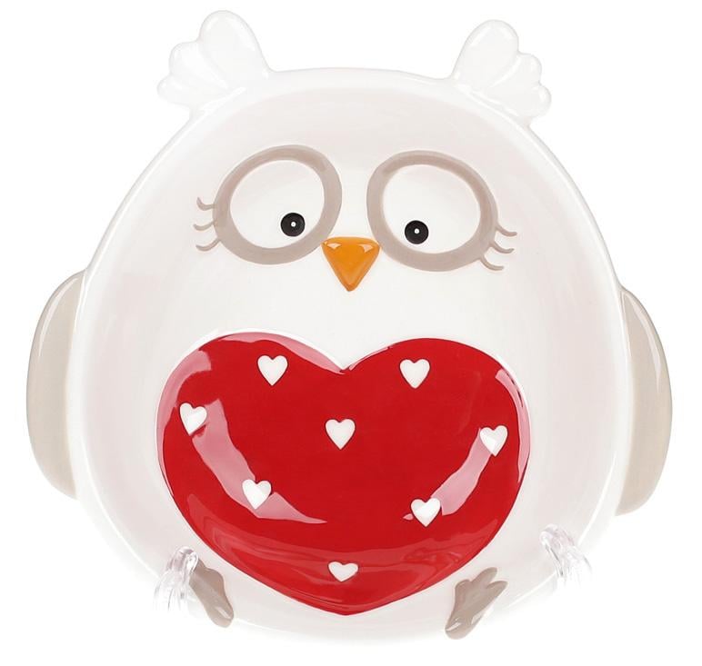 Набор пиал Совушка с сердцем керамика 380 мл 4 шт.