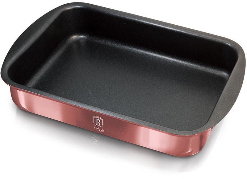 Форма для выпечки Berlinger Haus I-Rose 35х27х6,5 см Розовое золото (BH-1539)