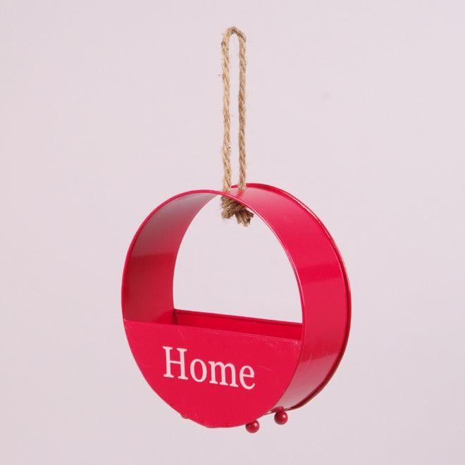 Кашпо металлическое подвесное Flora Home 38890 Красный (DR013675)