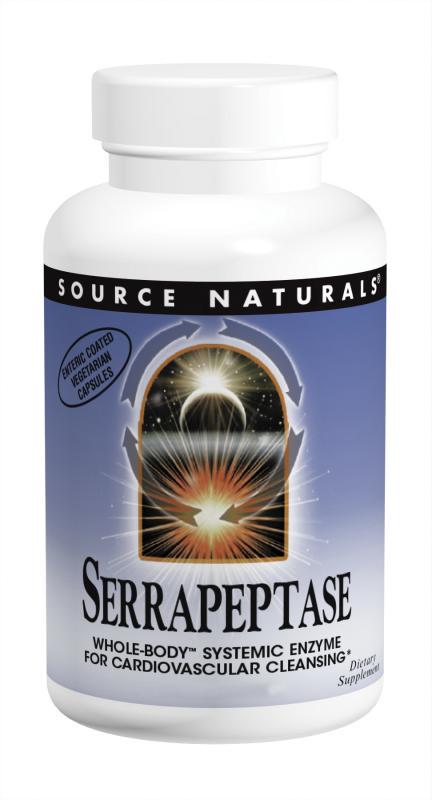 Серрапептаза Source Naturals 60 гелевых капсул (SN1949)