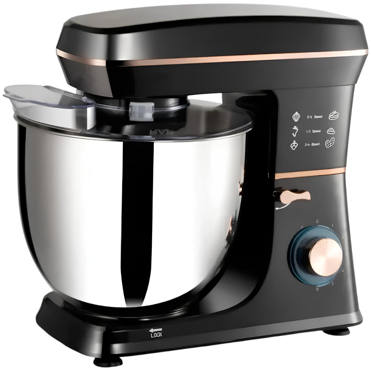 Тістоміс Domotec з комплектом насадок та імпульсним режимом 1200 Вт 12 л Чорний (R-6673) - фото 2 Тістоміс Domotec з комплектом насадок та імпульсним режимом 1200 Вт 12 л Чорний (R-6673) - фото 2