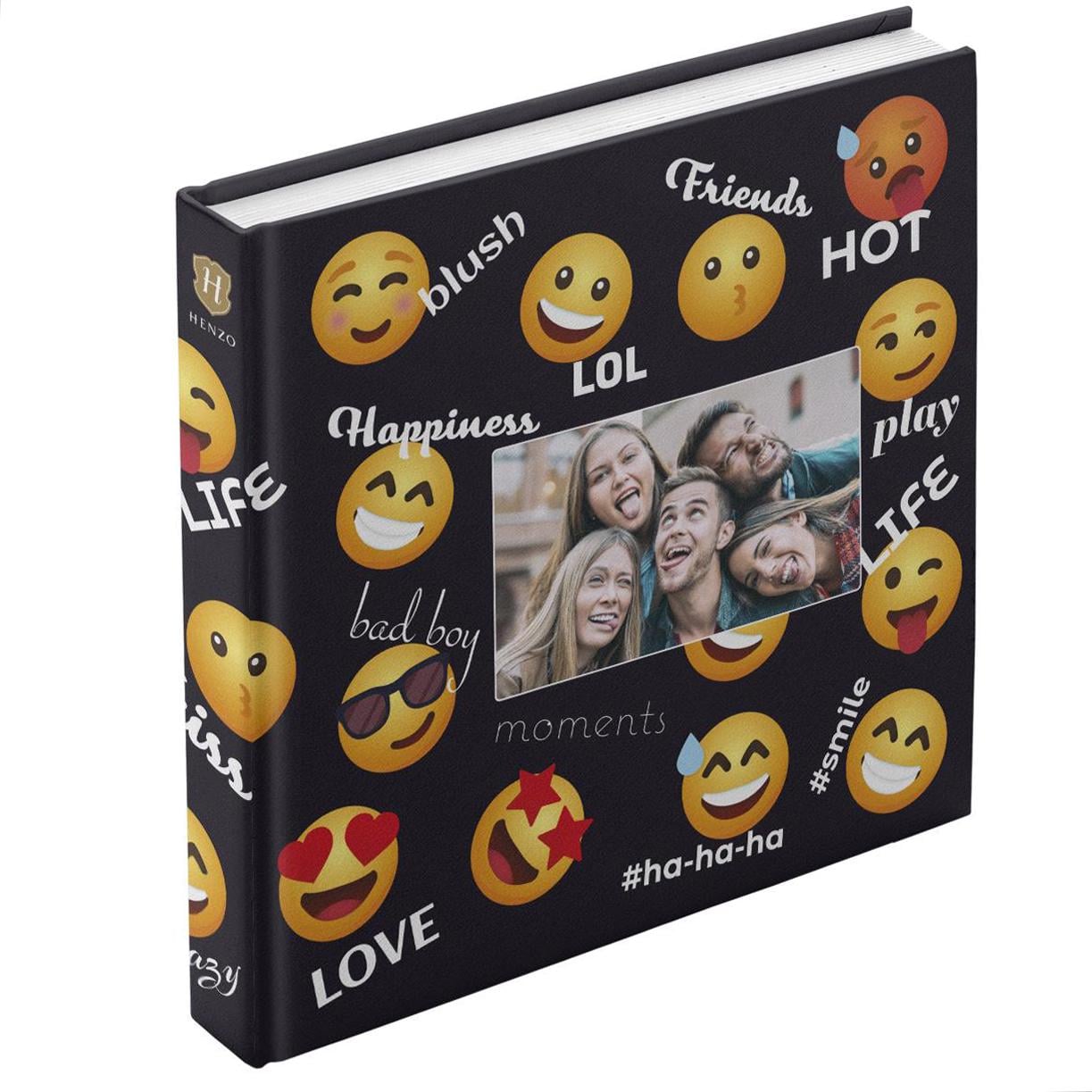 Фотоальбом Henzo Fantasy Emoji 100 белых страниц 300х300 мм Black (10.736.00)