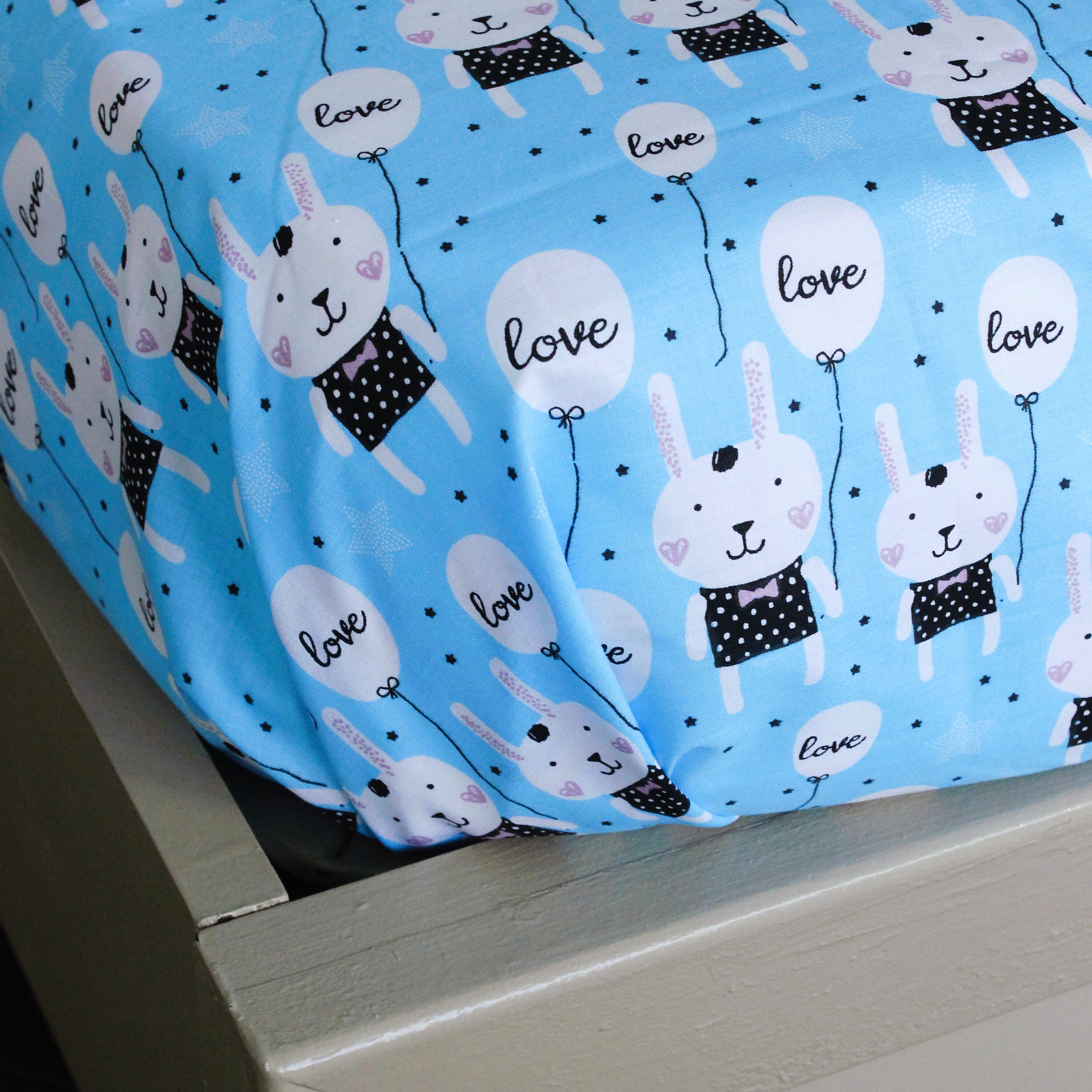 Простыня на резинке Веселый зоопарк бязь 150х190х25 см (20020677)