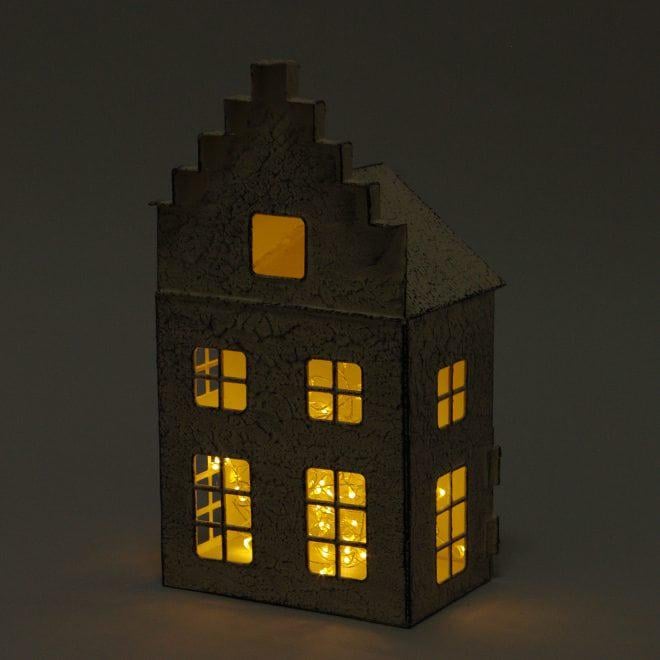 Подсвечник Flora Домик металлический 25 см Кремовый (39584) - фото 2 Подсвечник Flora Домик металлический 25 см Кремовый (39584) - фото 2