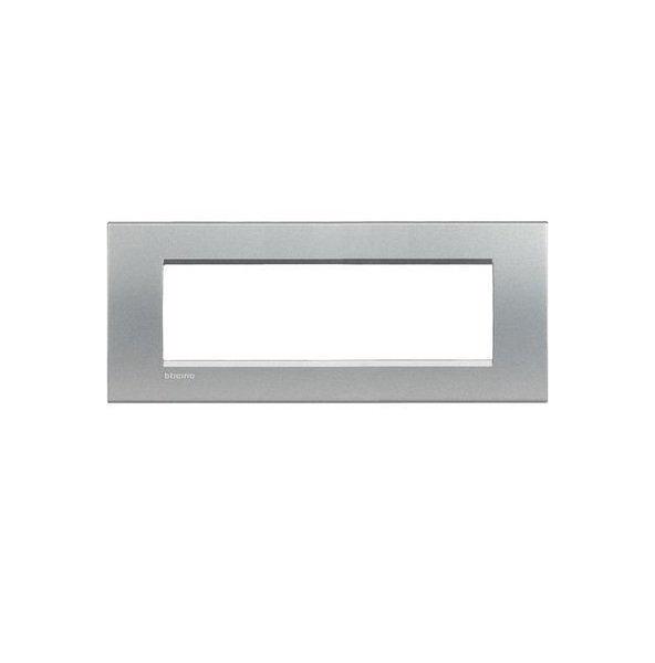 Рамка Legrand Bticino LivingLight 7 модулей Алюминий (ERC-LNA4807TE)