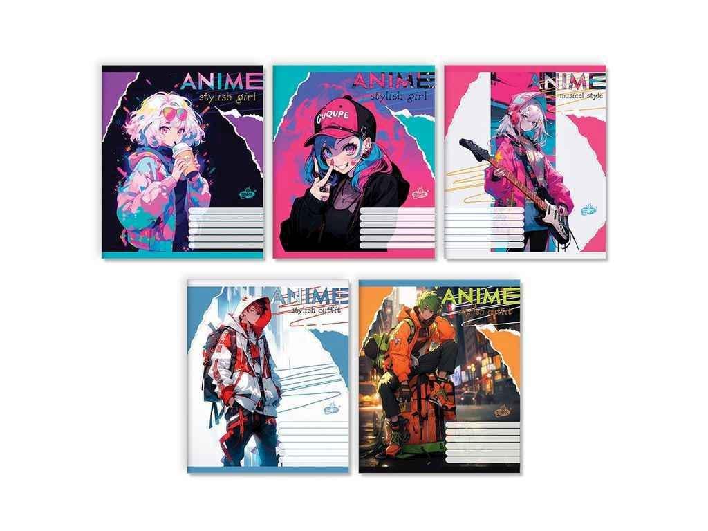 Тетрадь в клетку Бріск 24 л. 20 шт. ТВ-109 №2436 Аниме (1065694)