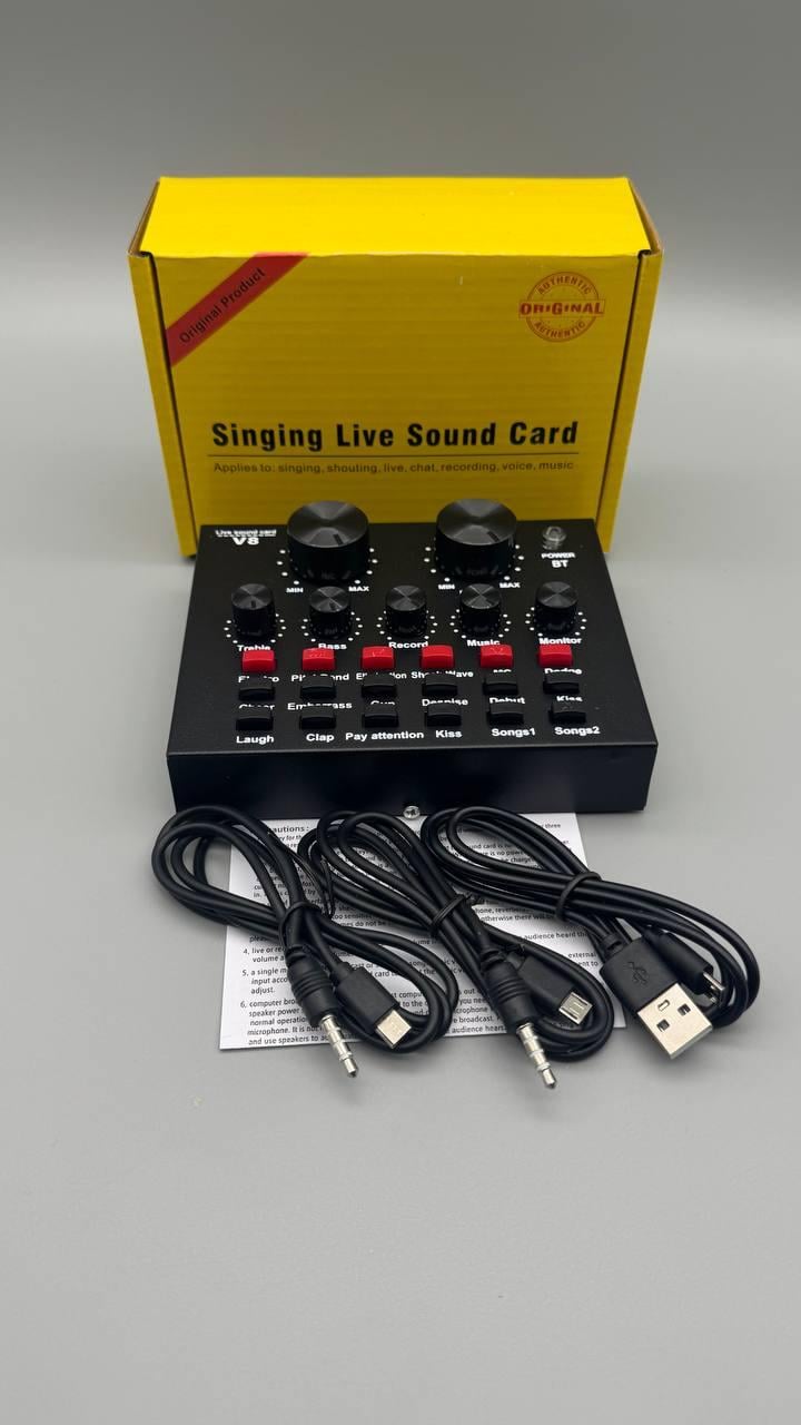 Звуковая аудио карта внешняя для микрофона (V8)