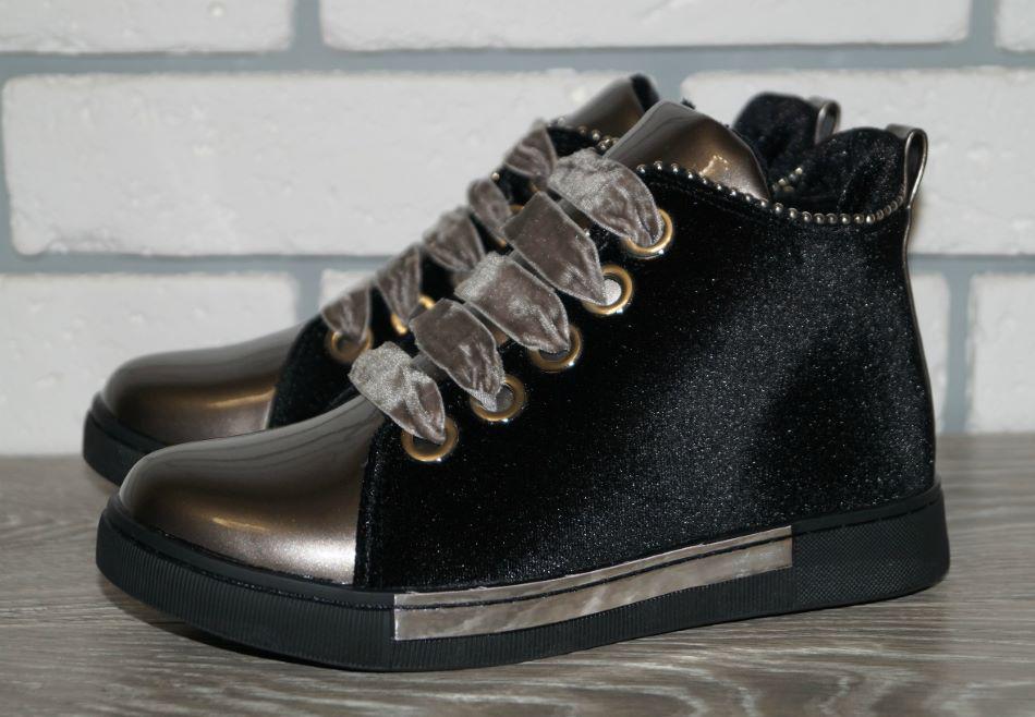 Ботинки демисезонные Kimbo 34 р. 21,5 см Черный/Золотой (30009-34)