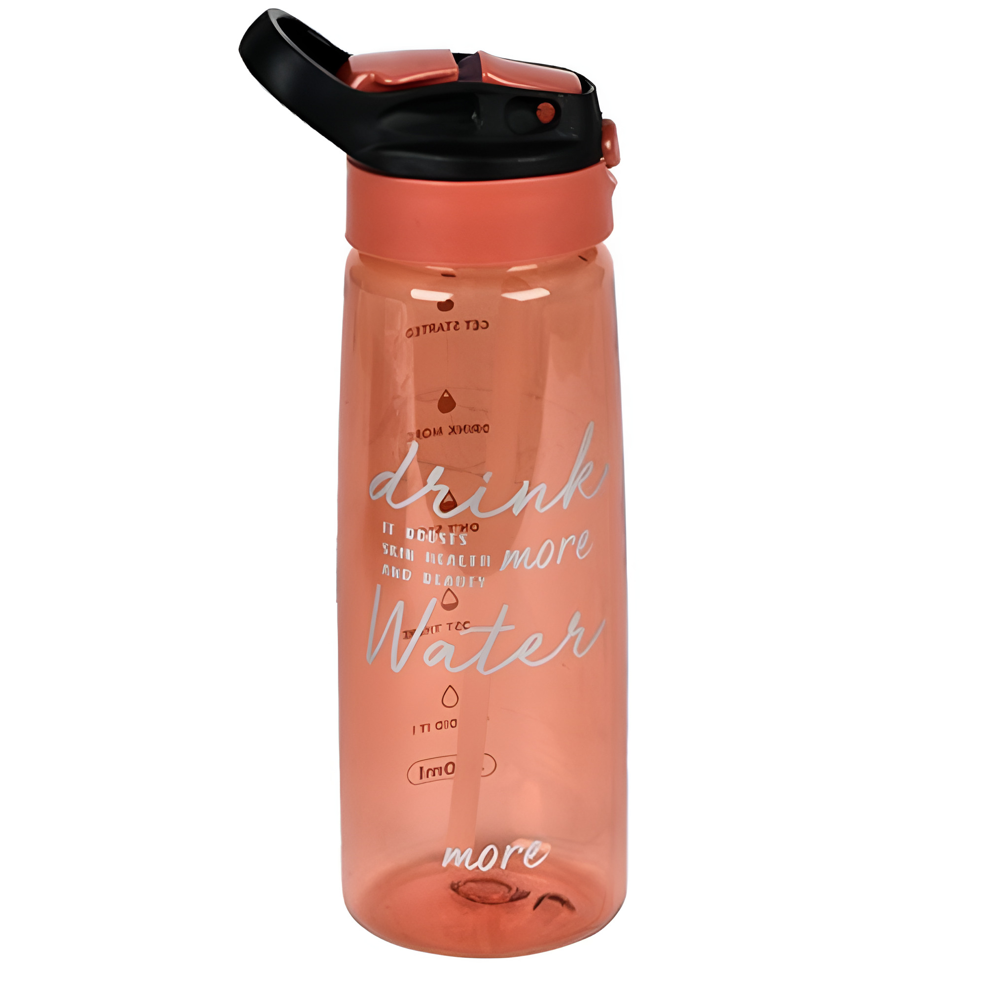 Бутылка-поилка пластиковая Stenson Water 800мл с трубочкой Оранжевый (R30192) Бутылка-поилка пластиковая Stenson Water 800мл с трубочкой Оранжевый (R30192)