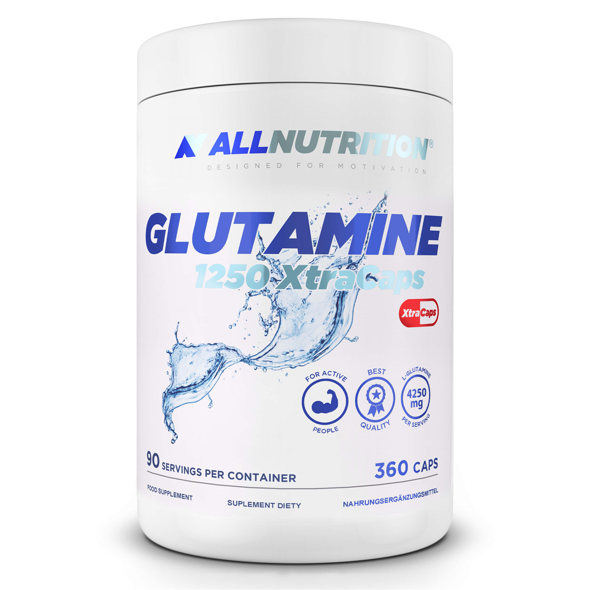 Аминокислота AllNutrition Glutamine 1250 Xtra 360 капс. (10744)