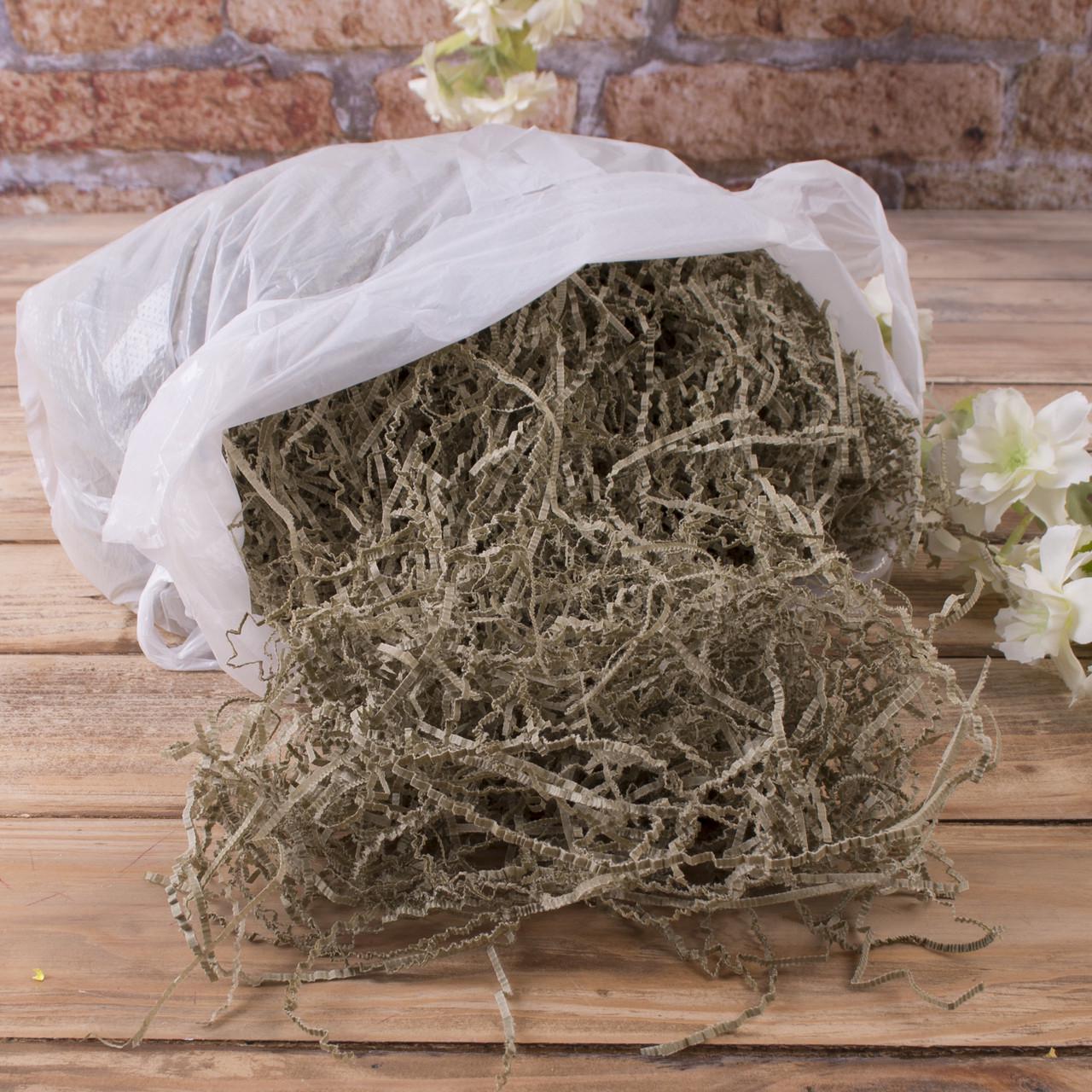 Наполнитель бумага крафт жатая 200 г Оливковый (4775-11)