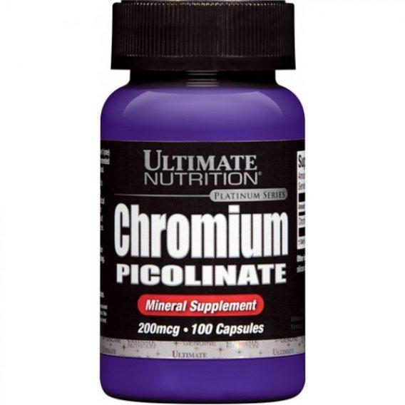 Микроэлемент Хром для спорта Ultimate Nutrition Chromium Picolinate 200 mcg 100 Caps