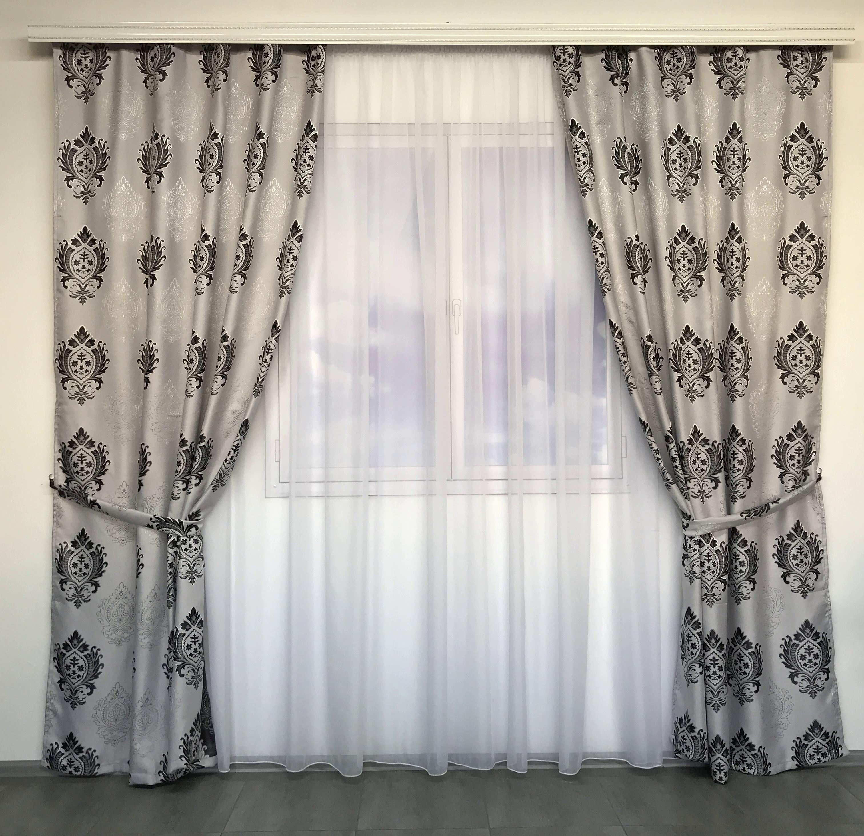 Льняные шторы ALBO Блэкаут 150x270 см 2 шт. Серый (SH-M11-29)