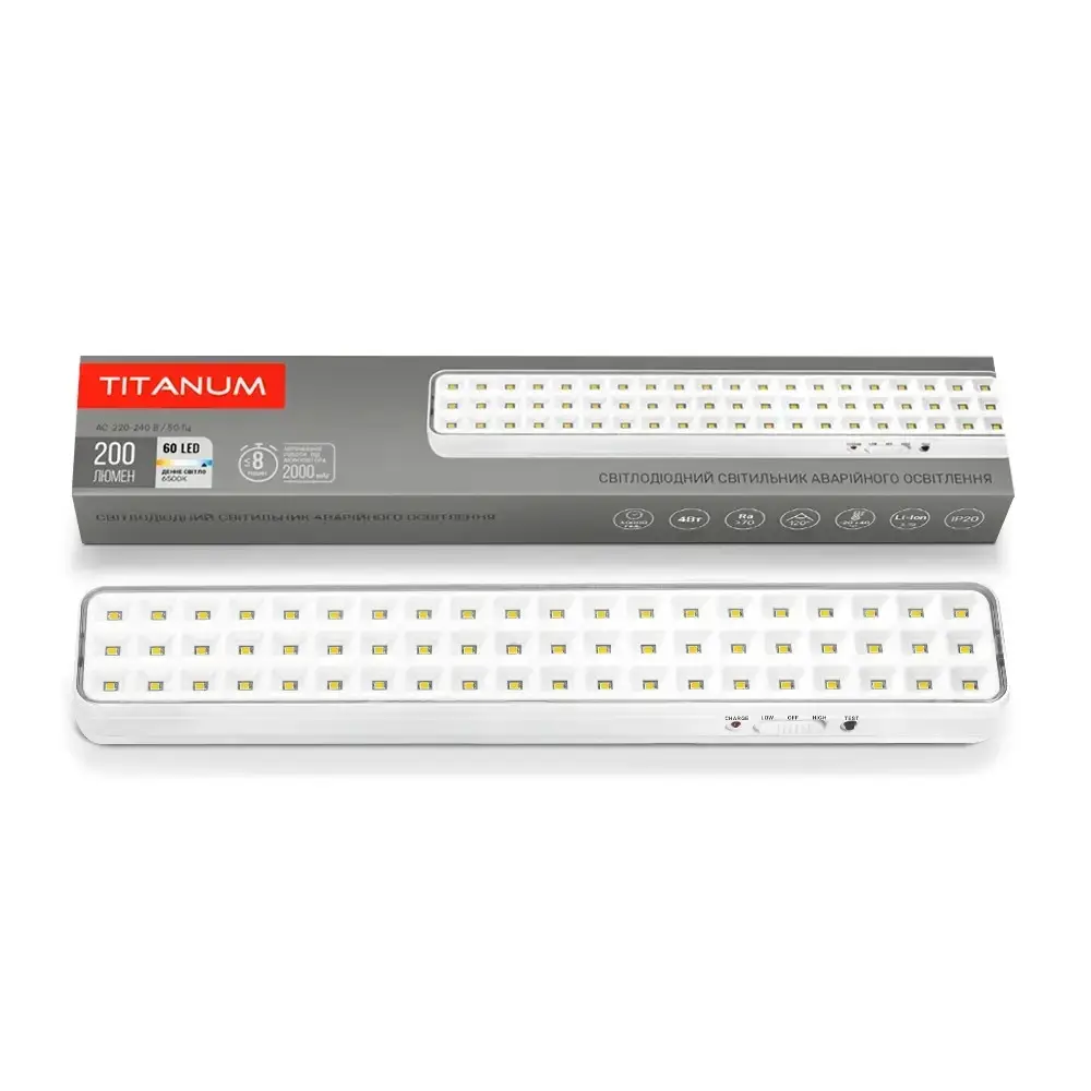Ліхтарик LED аварійний TITANUM TL-EM1108 60 LED 6500K