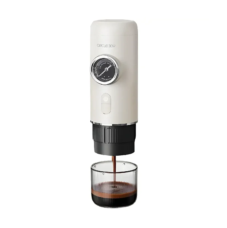 Кофеварка с манометром портативная Circle Joy LeCui Portable Italian Electric Coffee Machine CJ-KFJ02 White