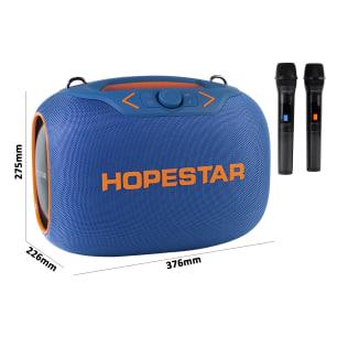 Колонка блютуз HOPESTAR Party Box 120W/TWS/IPX6/RGB/22000 mAh/2 микрофона Голубой (00000011786-2) - фото 2