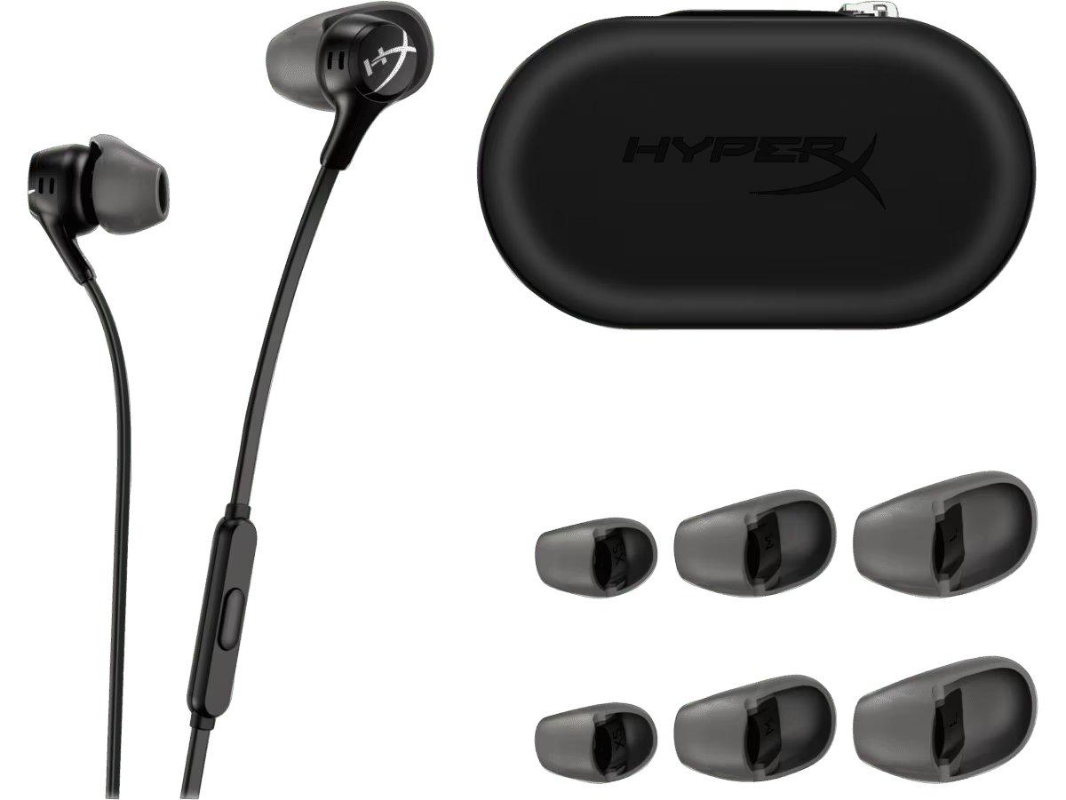 Навушники провідні з мікрофоном HyperX Cloud Earbuds II mini-jack 3,5 мм силікон Black (70N24AA) - фото 5
