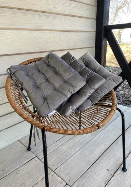 Подушка на стул/стул/кресло Decorator Velour 40х40х5 см Серый (84-103) - фото 6 Подушка на стул/стул/кресло Decorator Velour 40х40х5 см Серый (84-103) - фото 6