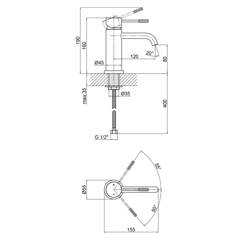 Змішувач для раковини Qtap Scorpio 1050105B Чорний (SD00047466) - фото 3