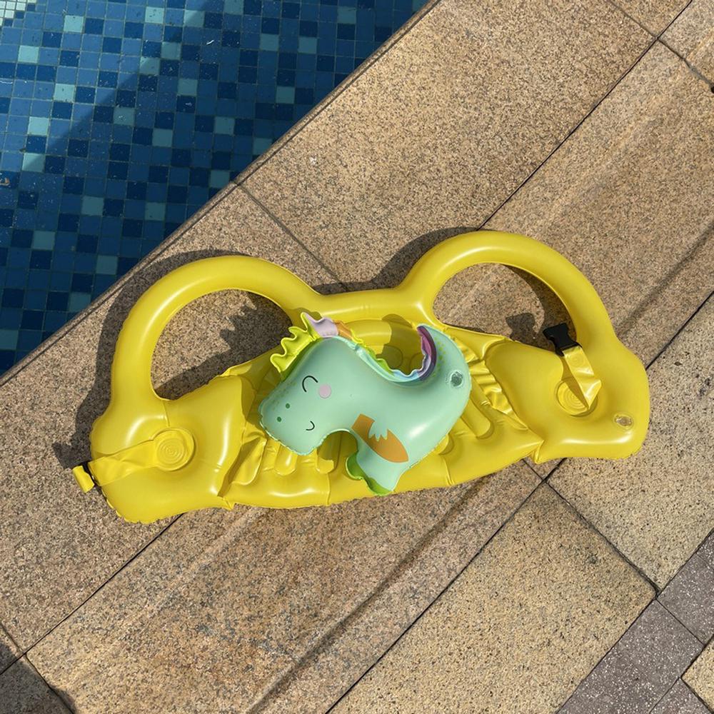 Жилет надувний для плавання для дітей динозавр Жовтий - фото 6