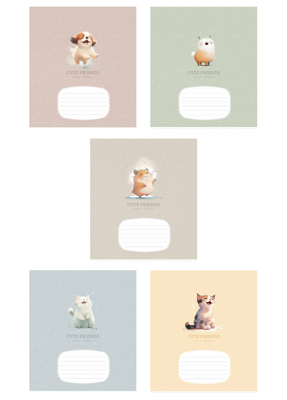 Тетради ученические Школярик выб. УФ-лак. в клетку 24 л. 5 шт. 3292 4820006472405_1