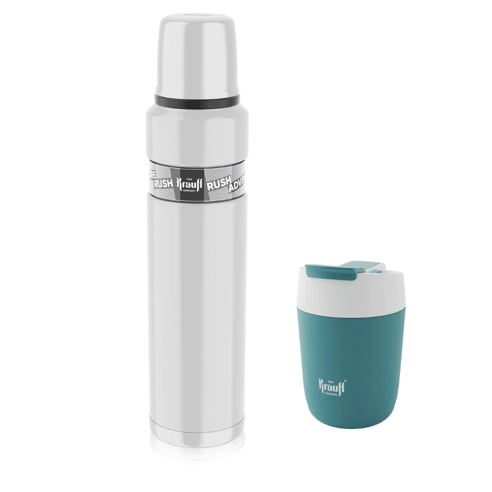 Термос Scout Skills 1000 мл Grey и термочашка Krauff 510 мл (28290)