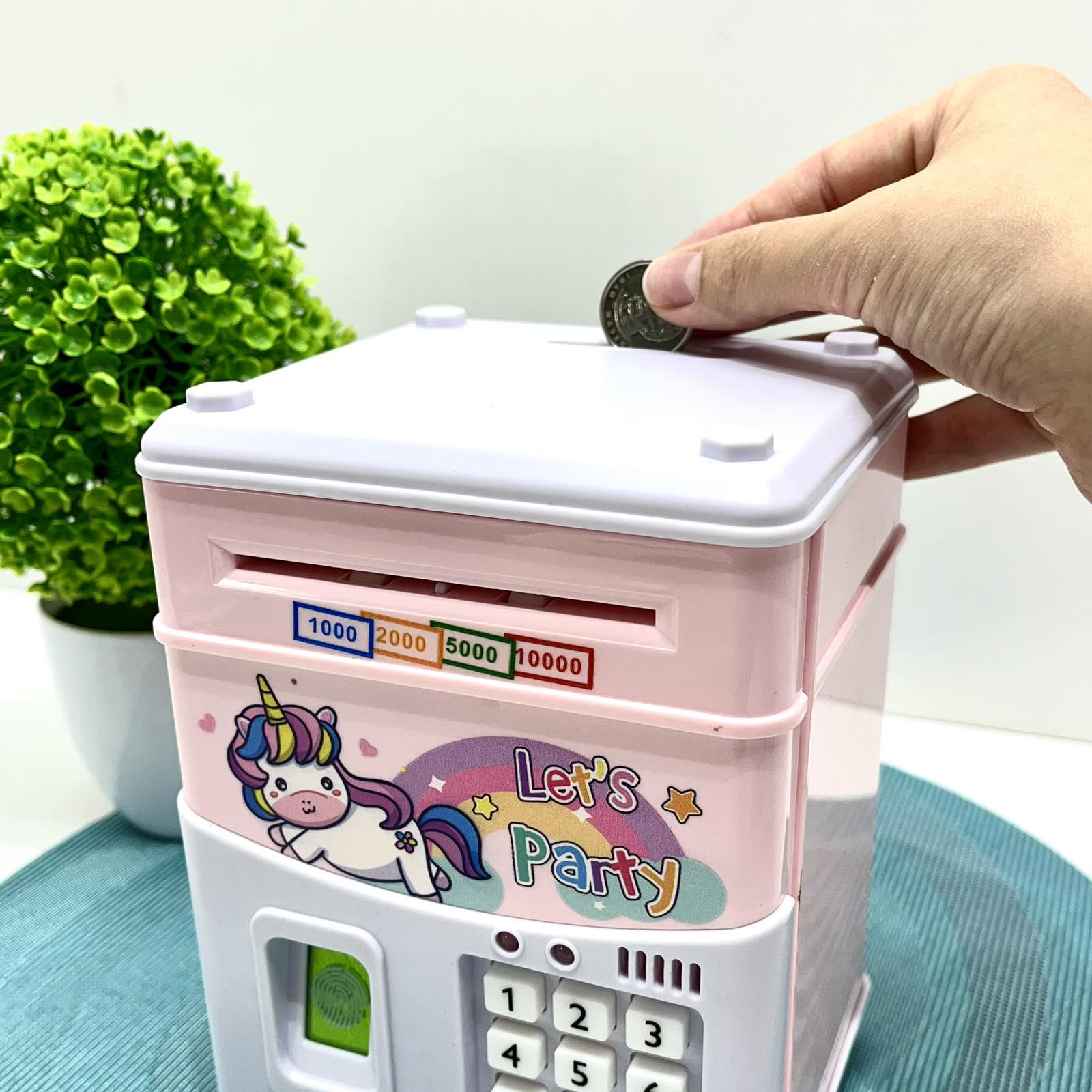 Сейф-копилка Банковский терминал с кодовым замком отпечаток Розовый (MK5398) - фото 4