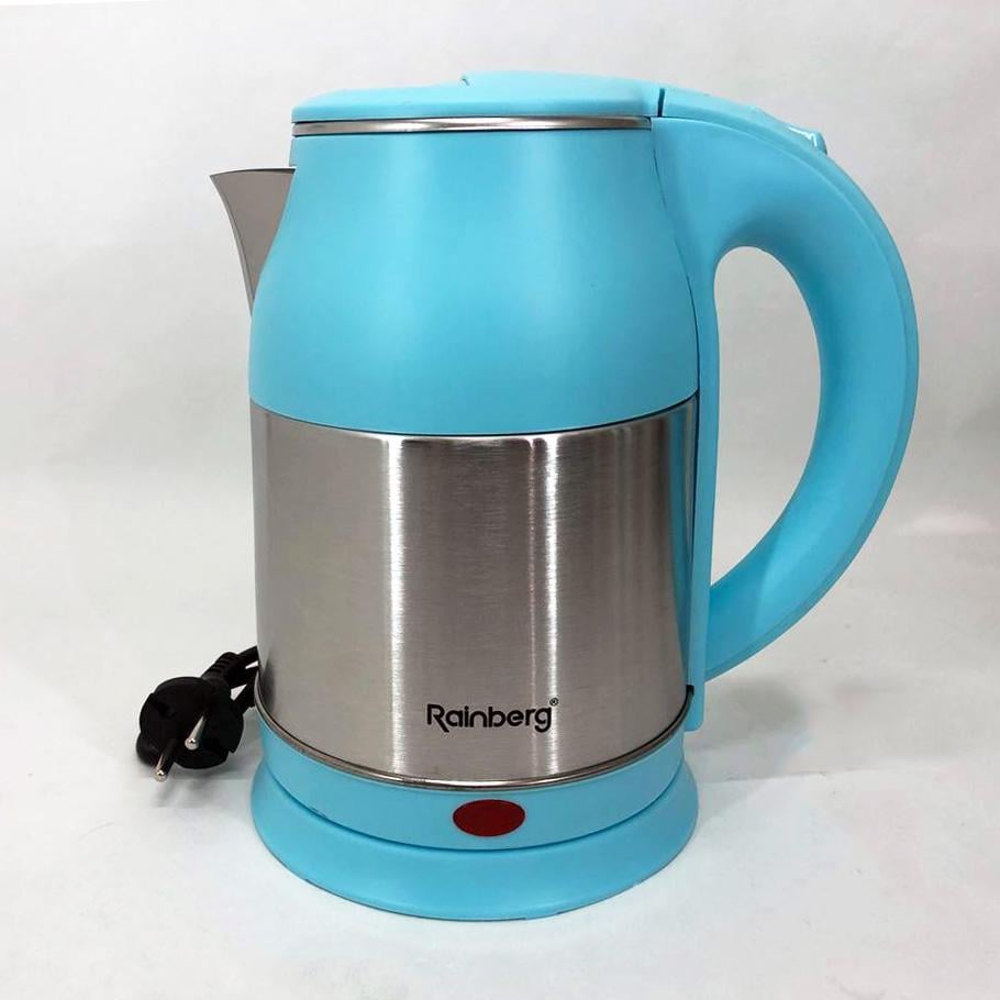 Електрочайник Rainberg RB-808 нержавіюча сталь 2 л Блакитний (268722) Електрочайник Rainberg RB-808 нержавіюча сталь 2 л Блакитний (268722)
