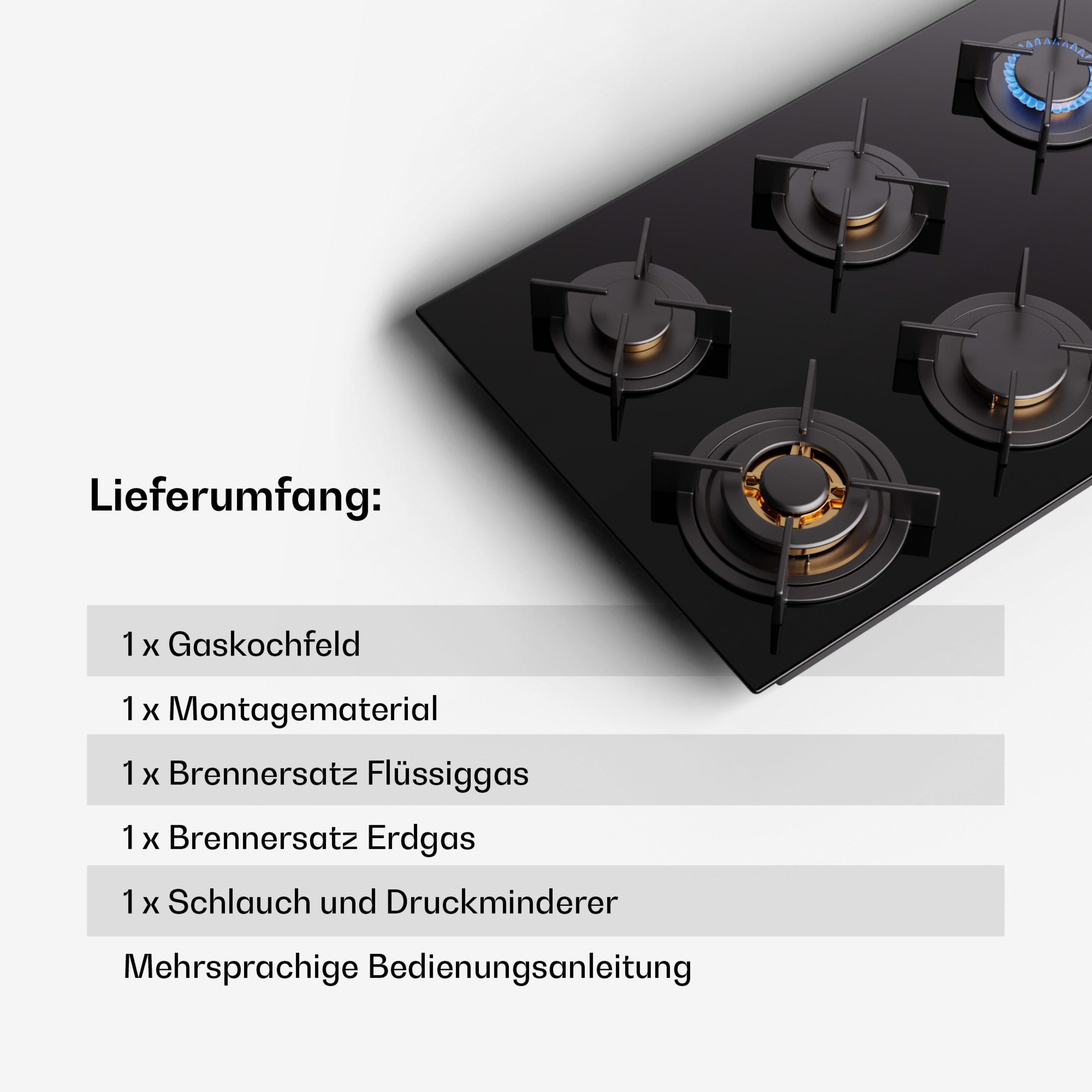 Варильна поверхня газова KLARSTEIN Goldflame 6 (10045628) - фото 7