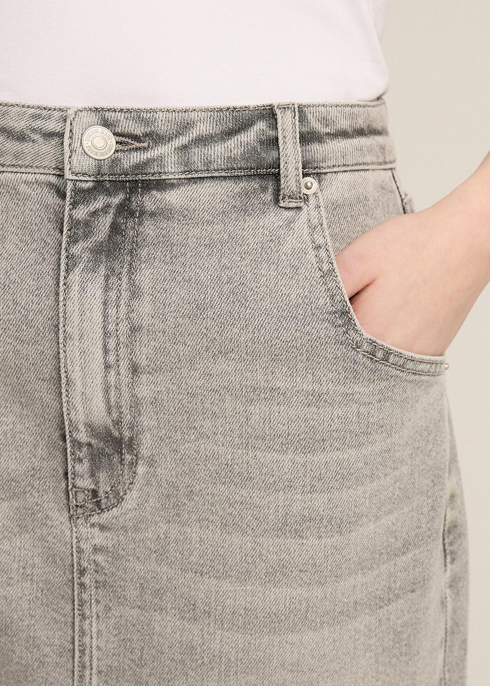 Юбка джинсовая женская длинная Diverse OLIALE M Серый (5905384119414) - фото 4