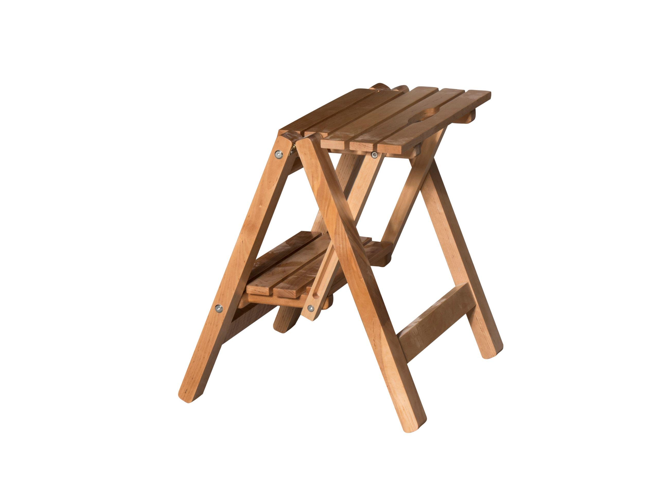 Табурет-лестница Евродом 2в1 из натурального дерева Прозрачный - фото 3 Табурет-лестница Евродом 2в1 из натурального дерева Прозрачный - фото 3