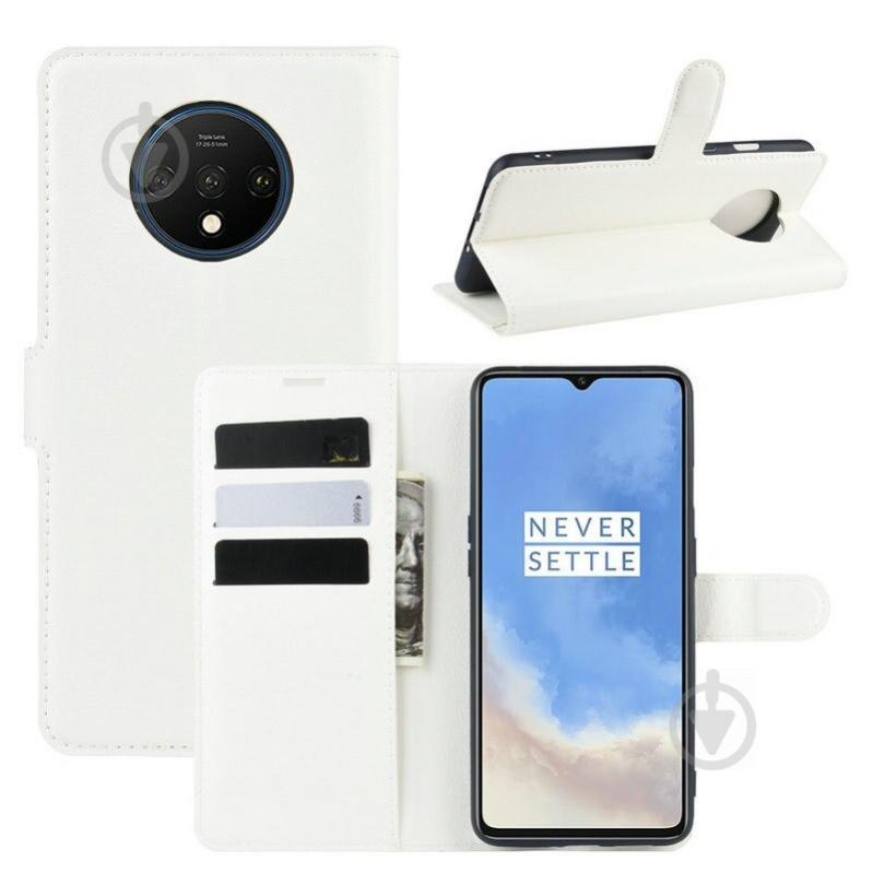 Чехол-книжка Litchie Wallet для OnePlus 7T White (hub_rqzC55607) - фото 2