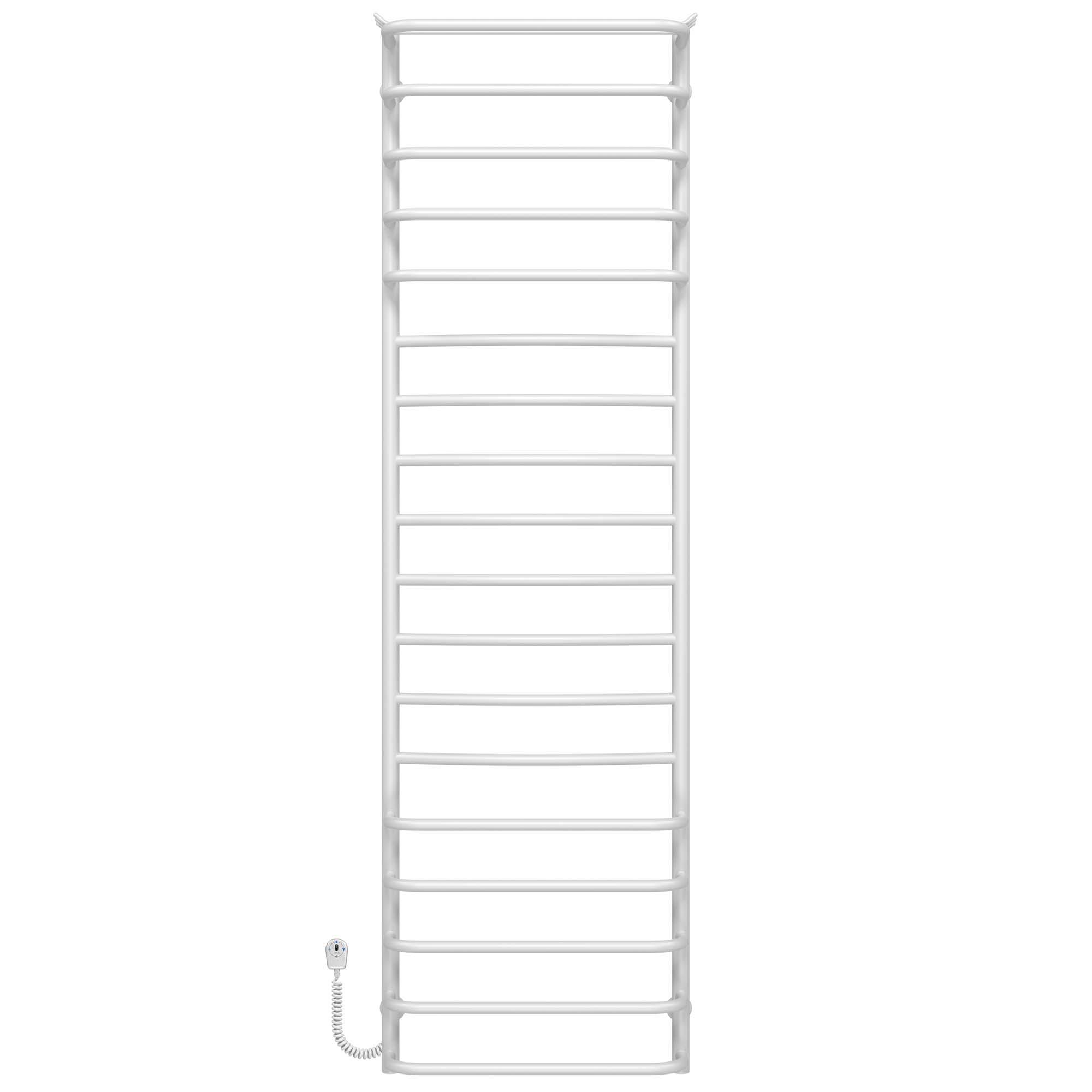 Полотенцесушитель электрический Deffi Юность П18 EF16 нержавеющая сталь 500х1800 мм Белый (C.YU.180.50.18.EWL5)