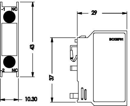 Контакт дополнительный ETI BCXMFE 10 1NO (4641510) - фото 2