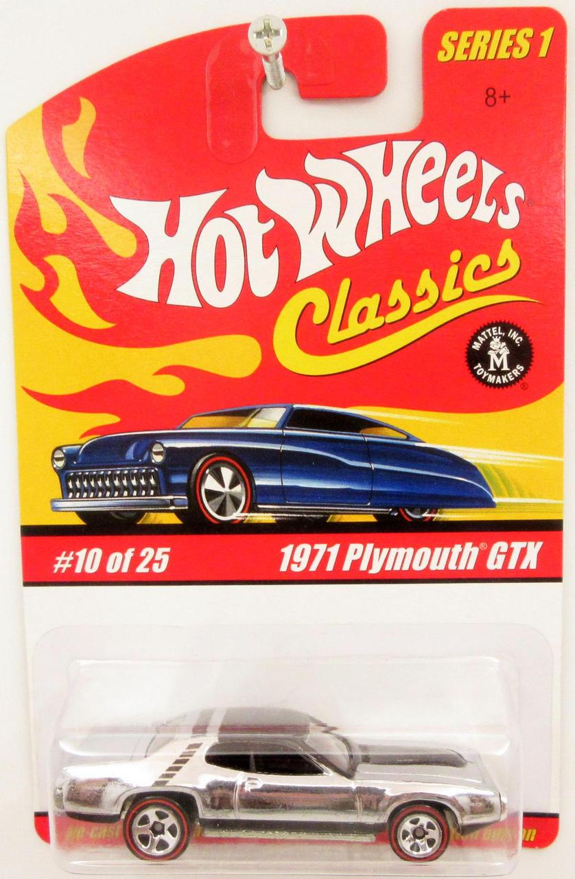 Игрушечная машинка Hot Wheels 1971 Plymouth GTX 2005 Classics Series 1 10/25 Chrome (H7075- c)