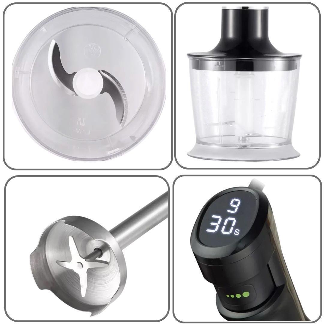 Блендер погружной RAF R.3011 с 4 насадками 4в1 на 1800 Вт - фото 6 Блендер погружной RAF R.3011 с 4 насадками 4в1 на 1800 Вт - фото 6